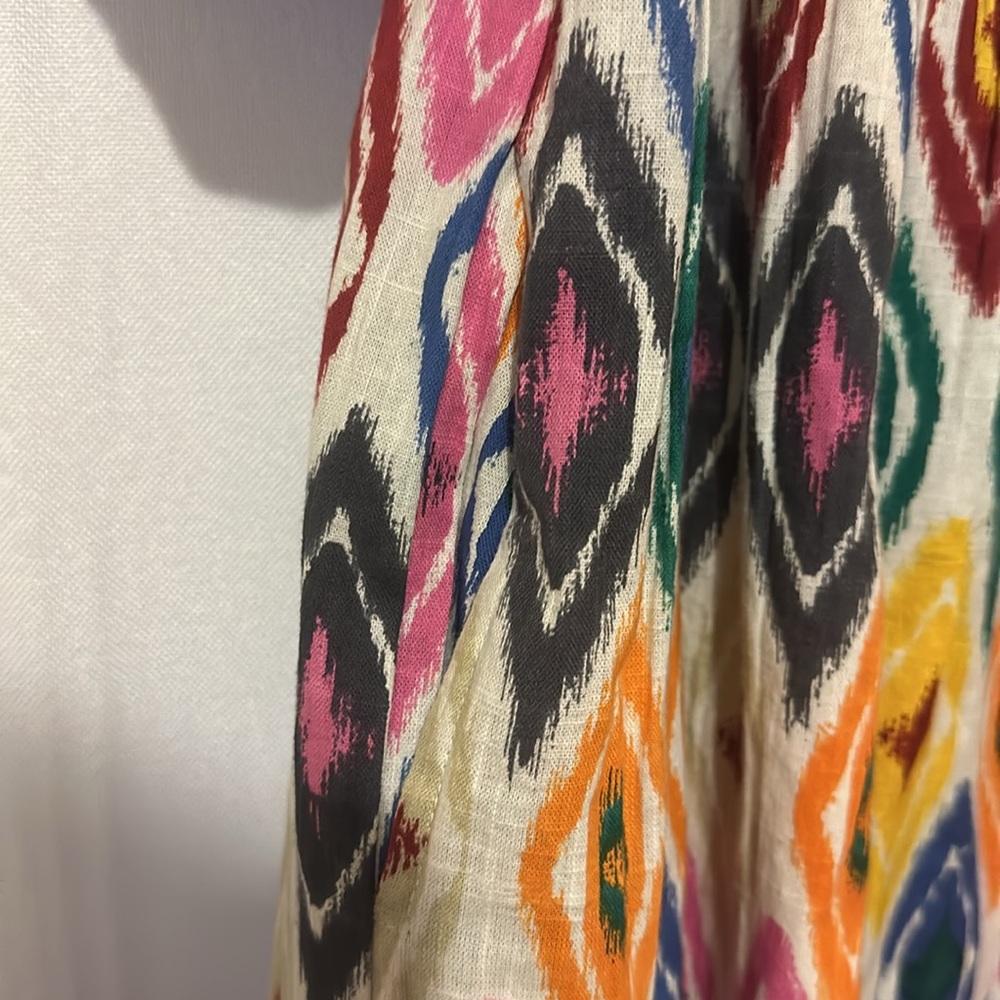 Thml Multicolored Patterned Midi Dress Size Small… - image 4